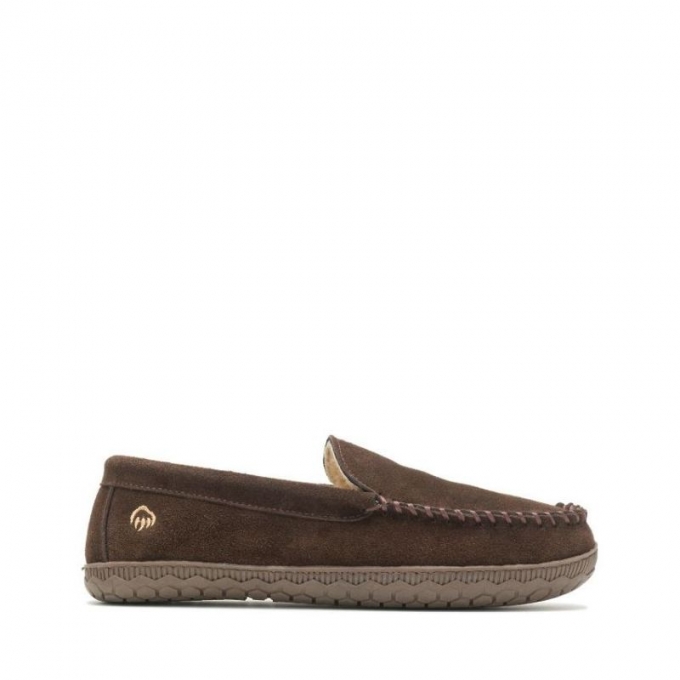 WOLVERINE CANADA MEN'S VENETIAN SLIPPER-Brown