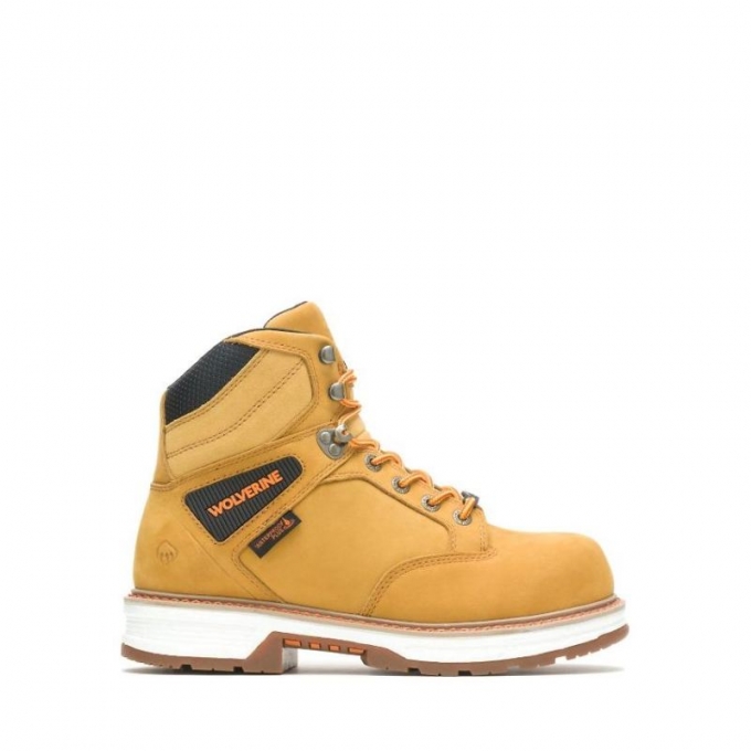 WOLVERINE CANADA MEN'S HELLCAT ULTRASPRING 6" CARBONMAX WORK BOOT-Wheat